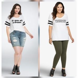 SET OF TWO! - Torrid Rap Quote Football Tees